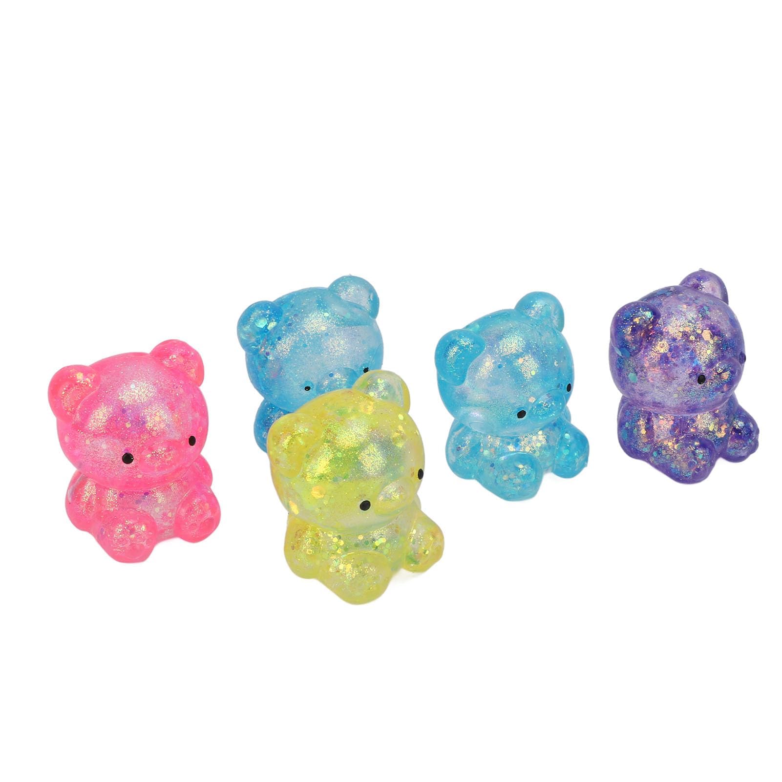 5Pcs Bear Nee Doh Stress Ball, Squishy Stress Balls Set, Squishy Slow Rising Stress Ball, Mixed Color Soft Flexible for Adults Home Office and Relaxation Use — view 7
