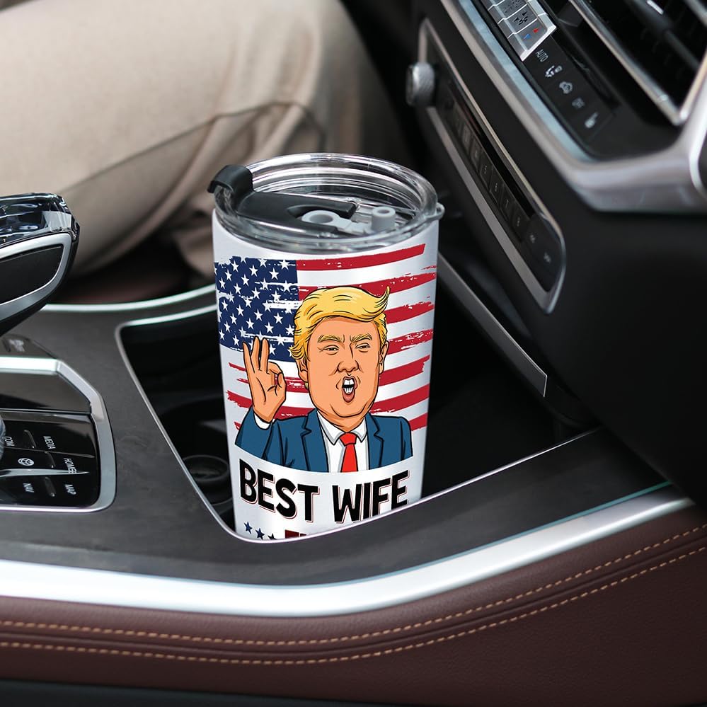 Valentines Day Gift for Wife Gifts from Husband, Best Wife Ever Tumbler Gifts - Happy Anniversary Birthday Presents for Her, 20 OZ Stainless Steel Insulated Valentines Day Travel Coffee Tumbler Cup - Image 5