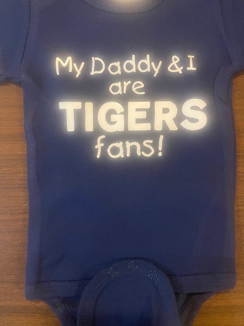 My Daddy and I are Detroit fans baby onesie ® bodysuit hockey baseball infant one piece