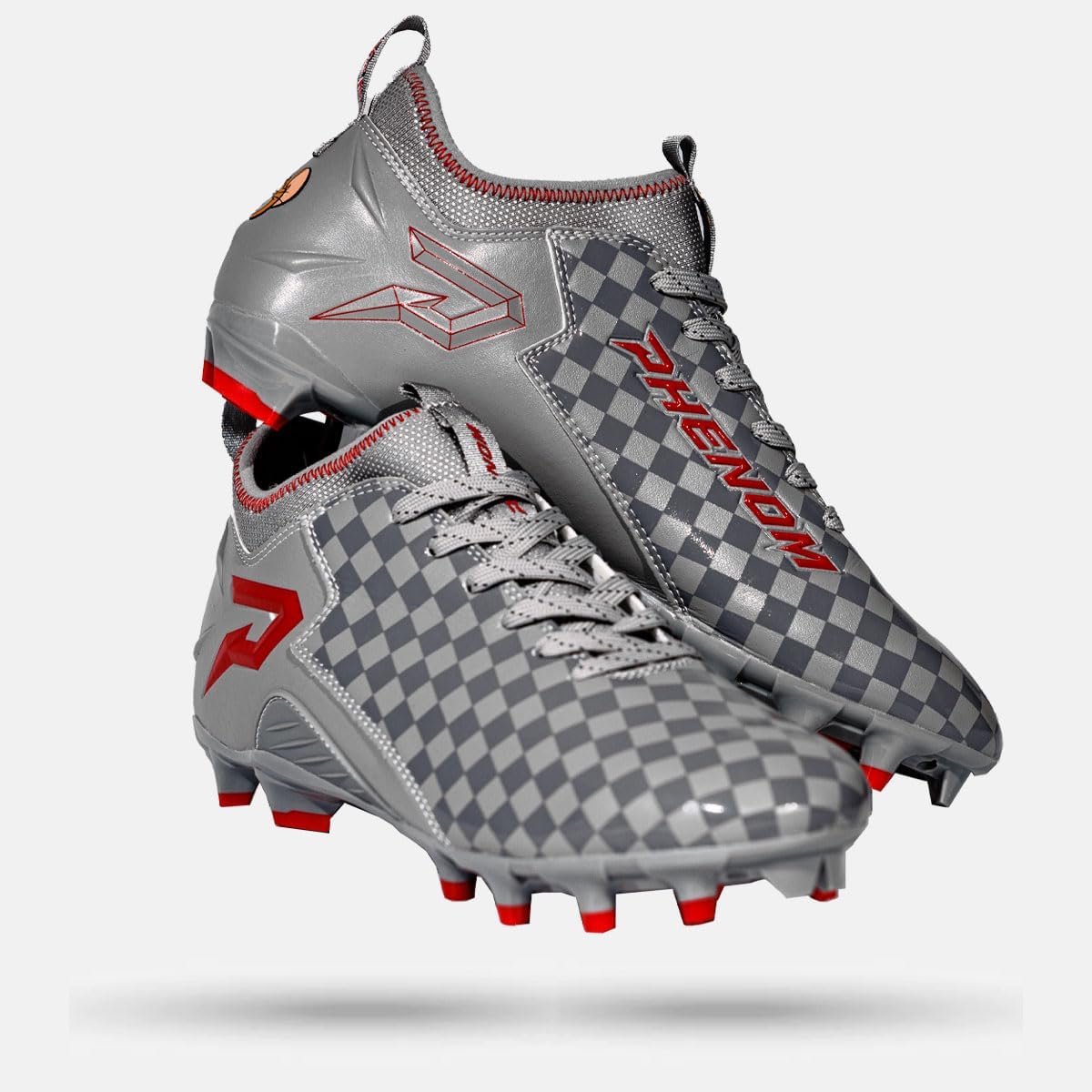 Phenom Elite Tom and Jerry “Cheddar Chase” Football Cleats – Quantum Speed | Gray Warner Brothers Edition | Lightweight Speed Performance Cleats for Men’s & Kids