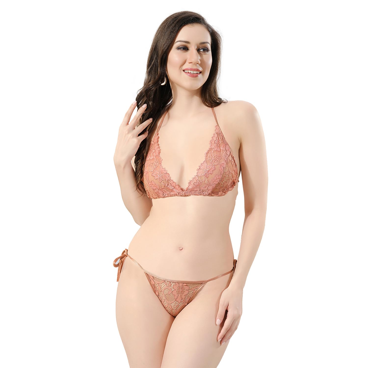 senoraa Women's Satin Bra & Panty Set Plain Regular Fit Lingerie for Ladies Soft,Smooth & Lightweight Innerwear with Adjustable Straps Elegant & Comfortable Set for Daily & Occasional Use-picture-10