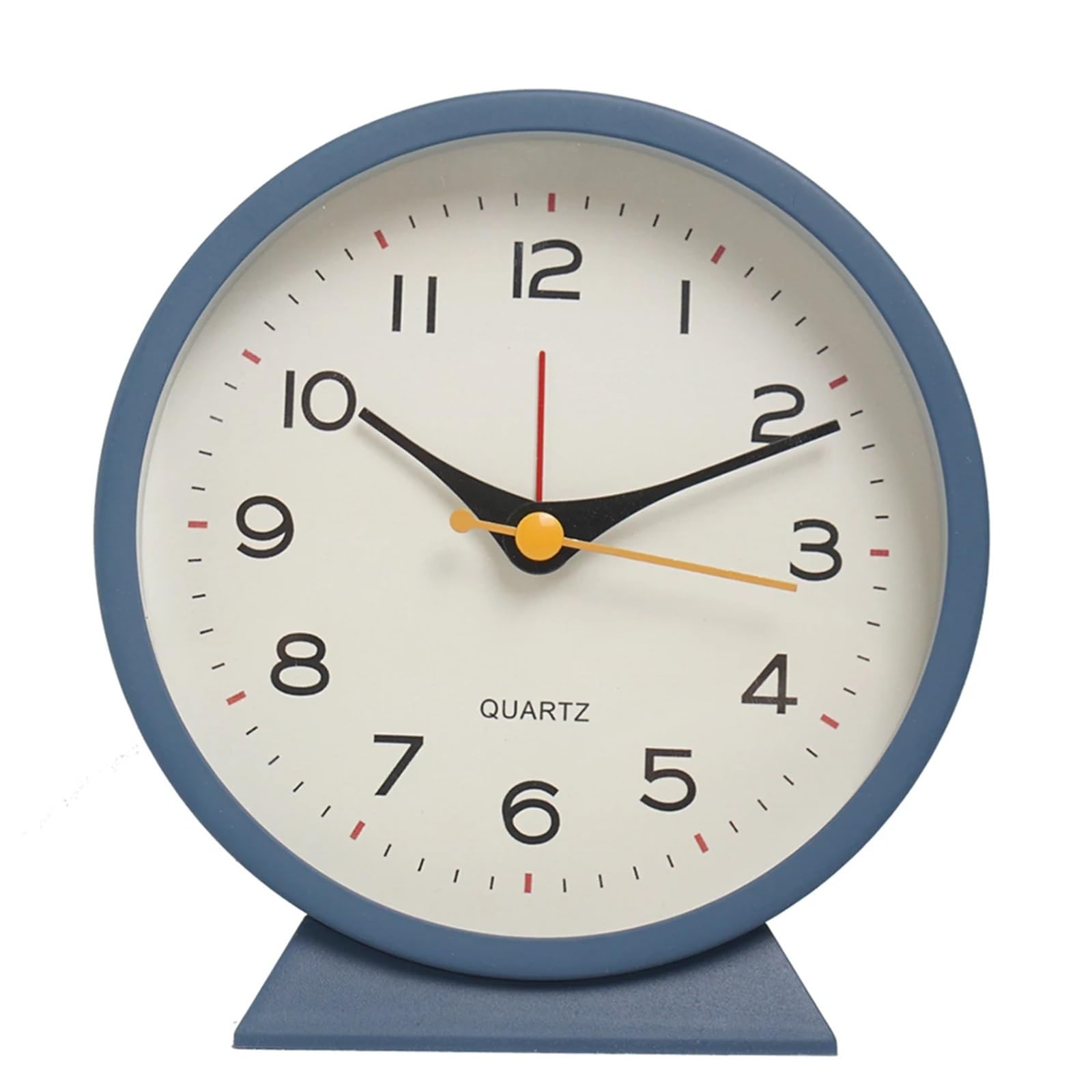 MZPOZB Shower Clock 1pc Simple Metal Small Alarm Clock Creative Bedside Desktop Mute(Blue)