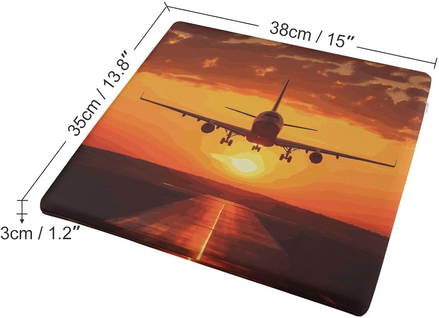 Seat Cushion Memory Foam Office Chair Cushion Airplane Sunset Chair Pad for Soft Support Tailbone Pain Relief Sciatica