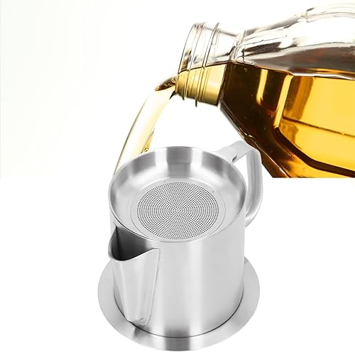 Miniatura 2 de Tnfeeon Contenedor de grasa de tocino, recipiente de aceite de cocina con colador y bandeja antideslizante para almacenar aceite de freír carne y