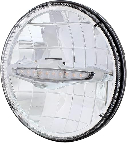 Miniatura 9 de United Pacific 3 faros delanteros LED de alta potencia de 7 pulgadas con 10 luces LED blancas de circulación diurna 31513