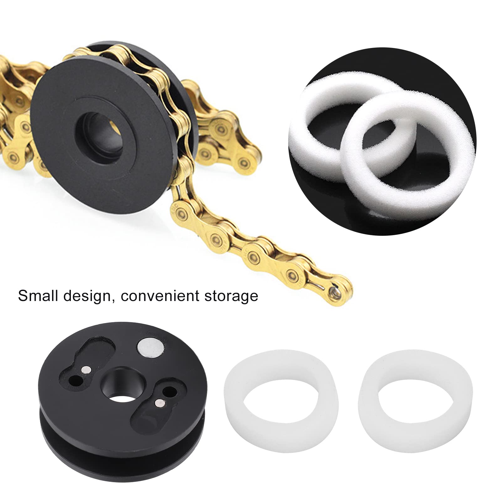 equlup Bikes Cycling Chain Keeper Roller, Bikes Cycling Chain Cleaning Roller Tool for Mountain Bikes Road Bikes Hub Tensioner Cleaning Tool