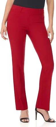 Rekucci Womens Ease Into Comfort Fit Barely Bootcut Stretch Pants
