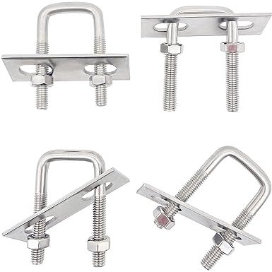 DBALL Bügelschrauben M8 65mm - 4er Set Edelstahl U-Bolzen Für Auto & Industrie