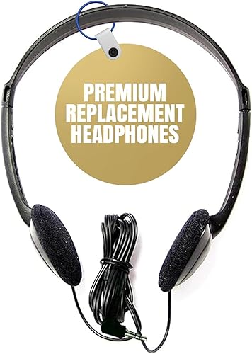SuperEar Premium - Pequeños Auriculares de Reemplazo Ligeros, Pequeños, Portátiles y Cómodos con Cable, Ideales para Dispositivos Pocket Talker y