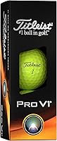 Vista 1 de Titleist Pelotas de golf Pro V1 (amarillo, paquete de 3) 1 funda 2023