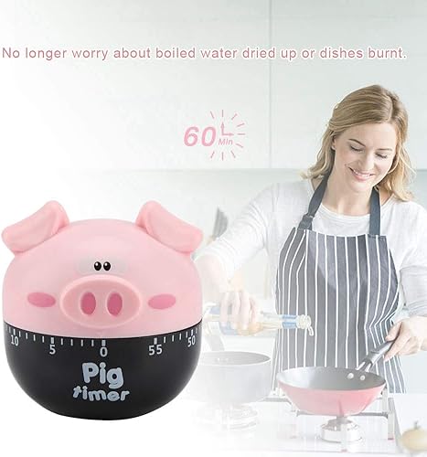 Miniatura 2 de Precioso Cerdito Temporizador de Cocina Temporizador de Cocina 55 Minutos Lindo Temporizador de Animales Mini Cocina para Utensilios Herramienta de