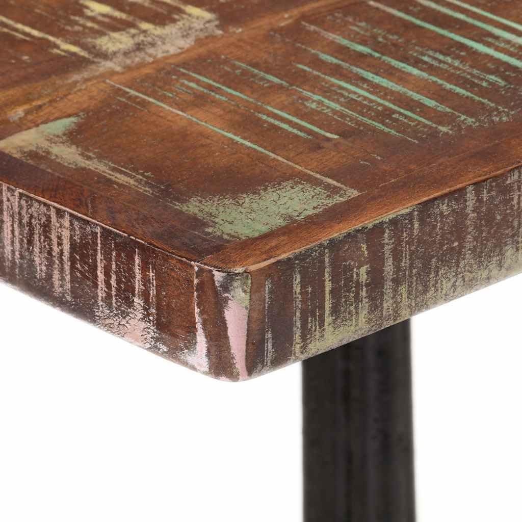 Tavolo da Bistrot 60x60x76 cm Legno Massello Recupero Marrone 19.5kg