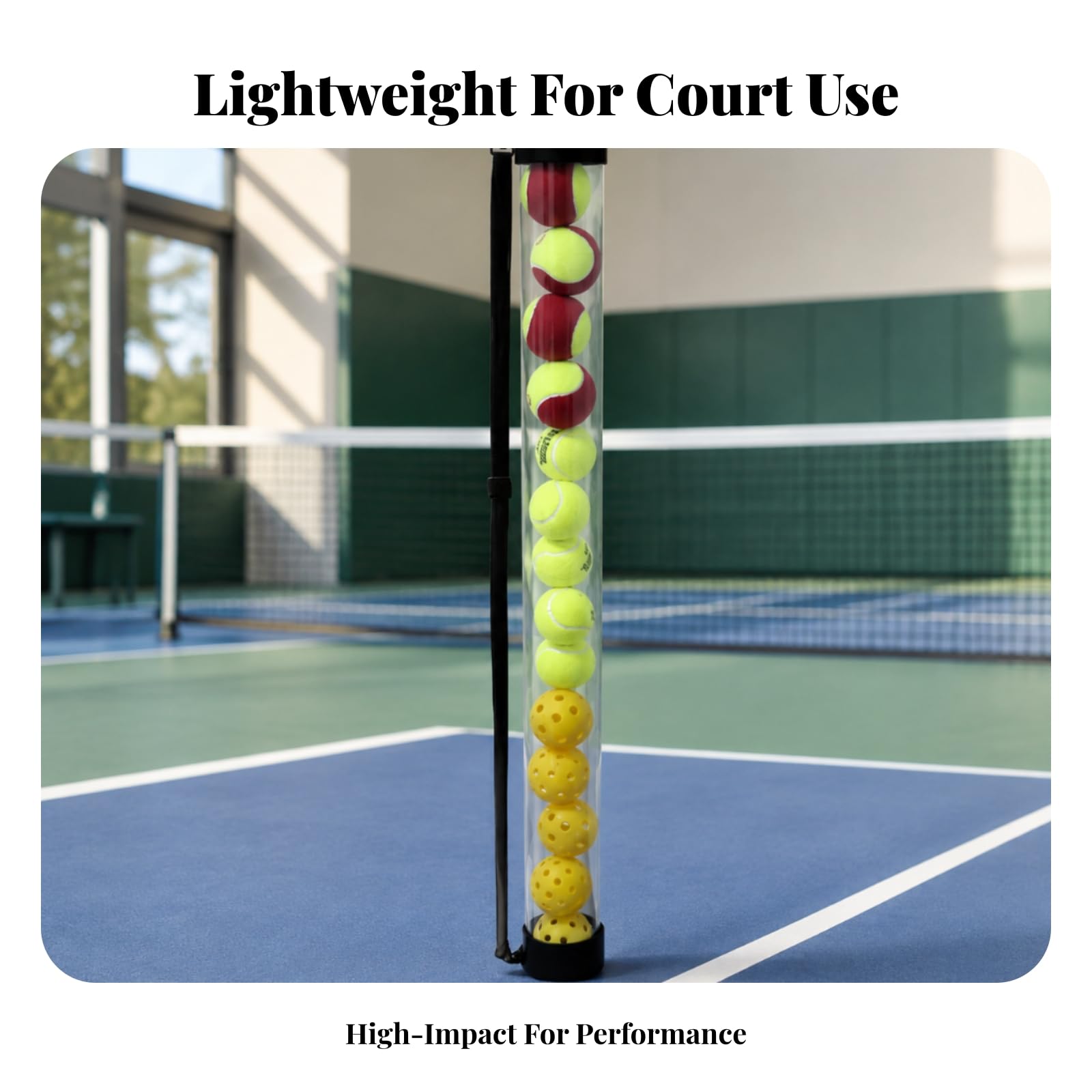 MERIGLARE Collecteur Balles Tennis | Ergonomique, Rapi, Ramasse-Balles Tennis Bandlière