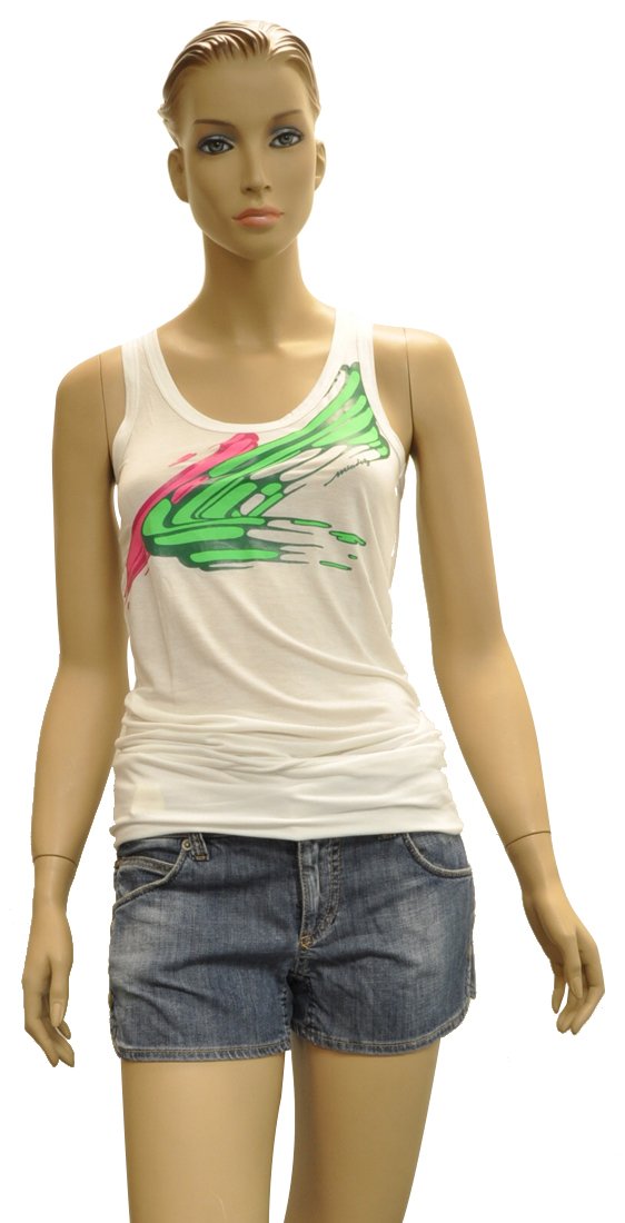 Miss Sixty White Viscose Sleeveless Top Blouse