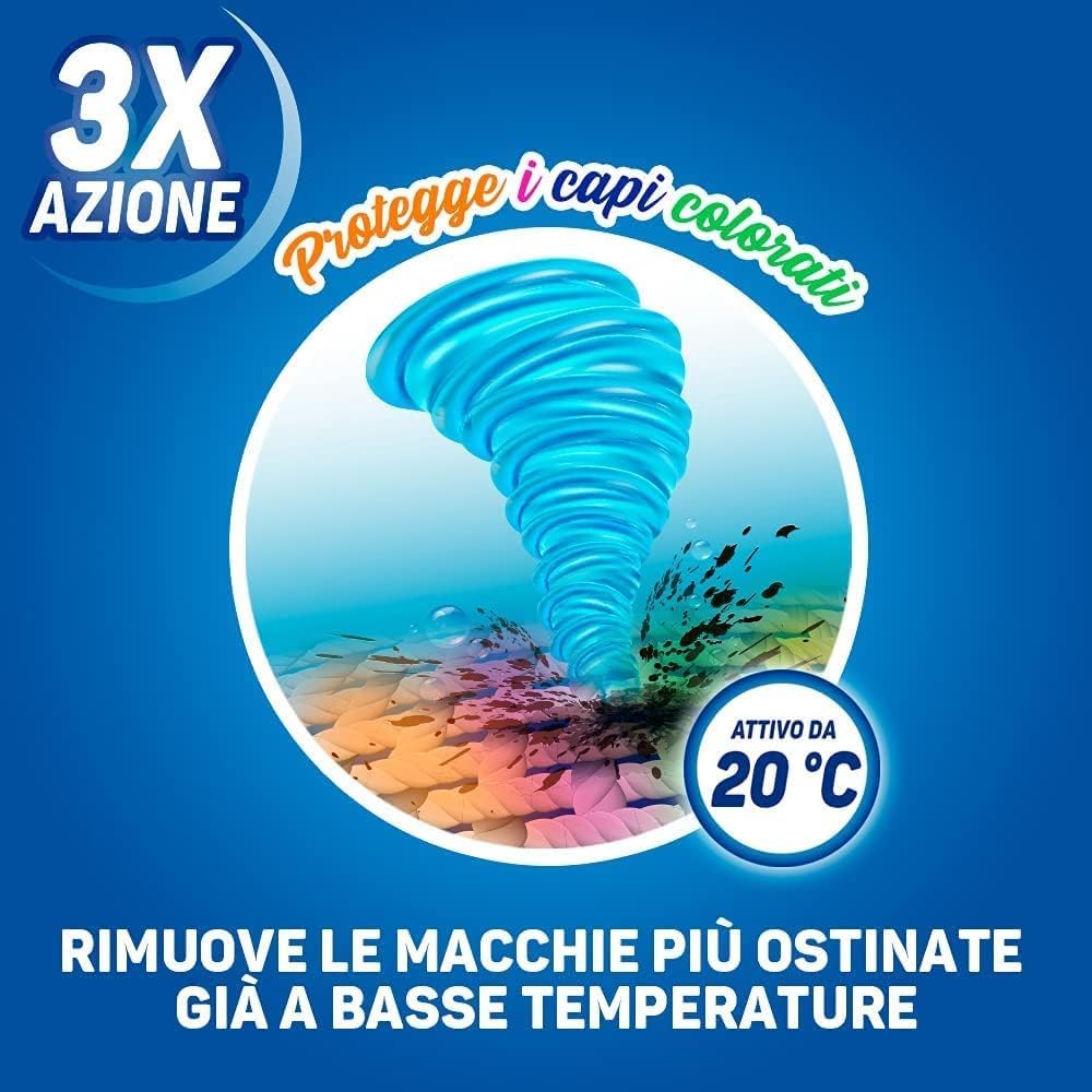 Napisan Detersivo Lavatrice Liquido Igienizzante Capi Colorati, 8 Confezioni da 2 l da 40 Lavaggi di Detersivo Lavatrice Liquido