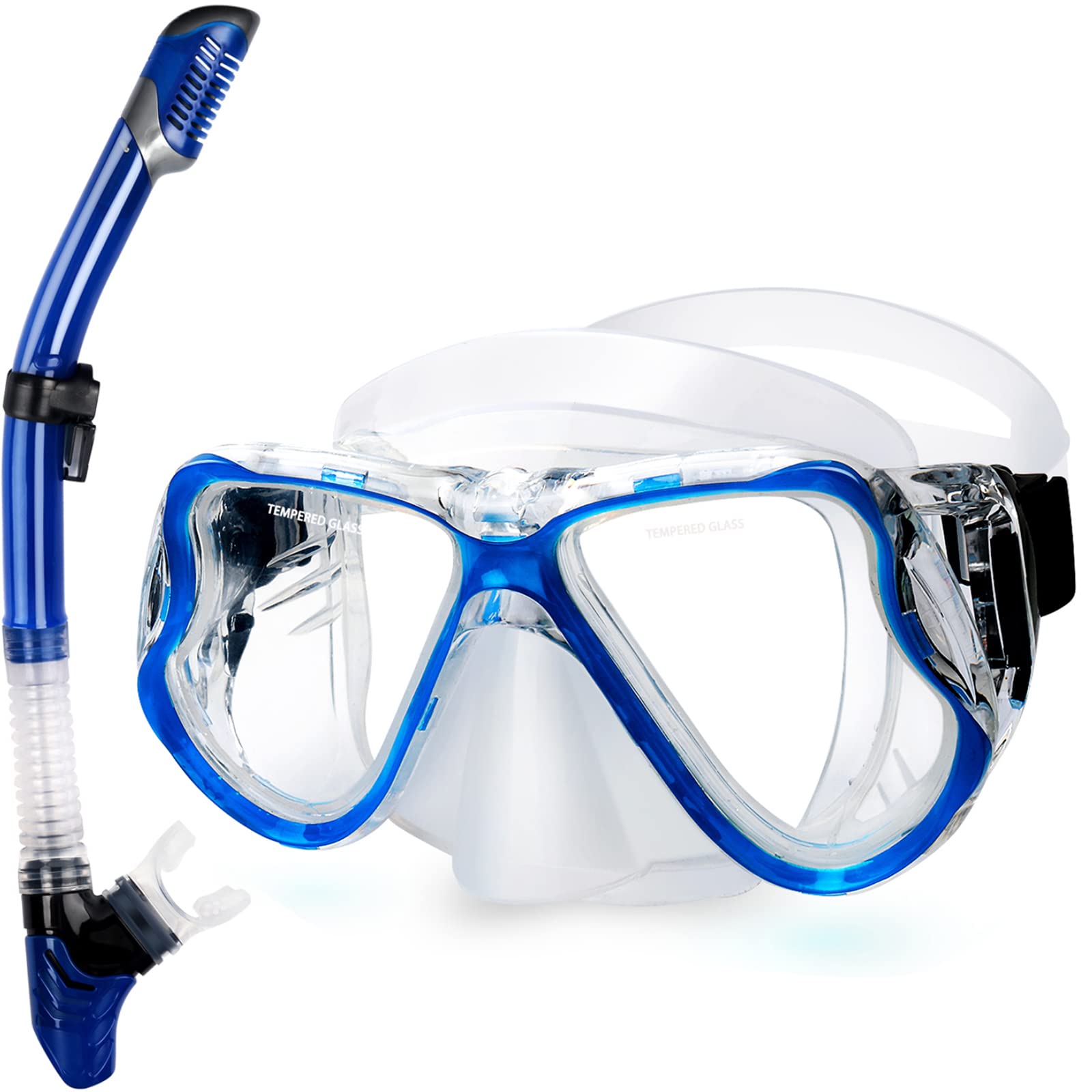 Photo 1 of ***MISSING PIECE -SELLING AS IS *** Greatever Dry Snorkel Set,Panoramic Wide View,Anti-Fog Scuba Diving Mask,Professional Snorkeling Gear for Kids