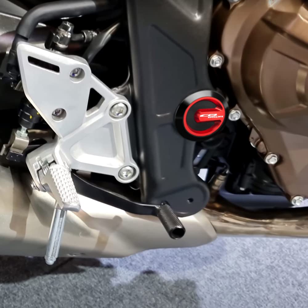 Para marco de motocicleta Hon-da CB650R 2019-2022, orificio basculante, juego de tapones de oscilación, juego cb 650r 650 r accesorios (negro-rojo)