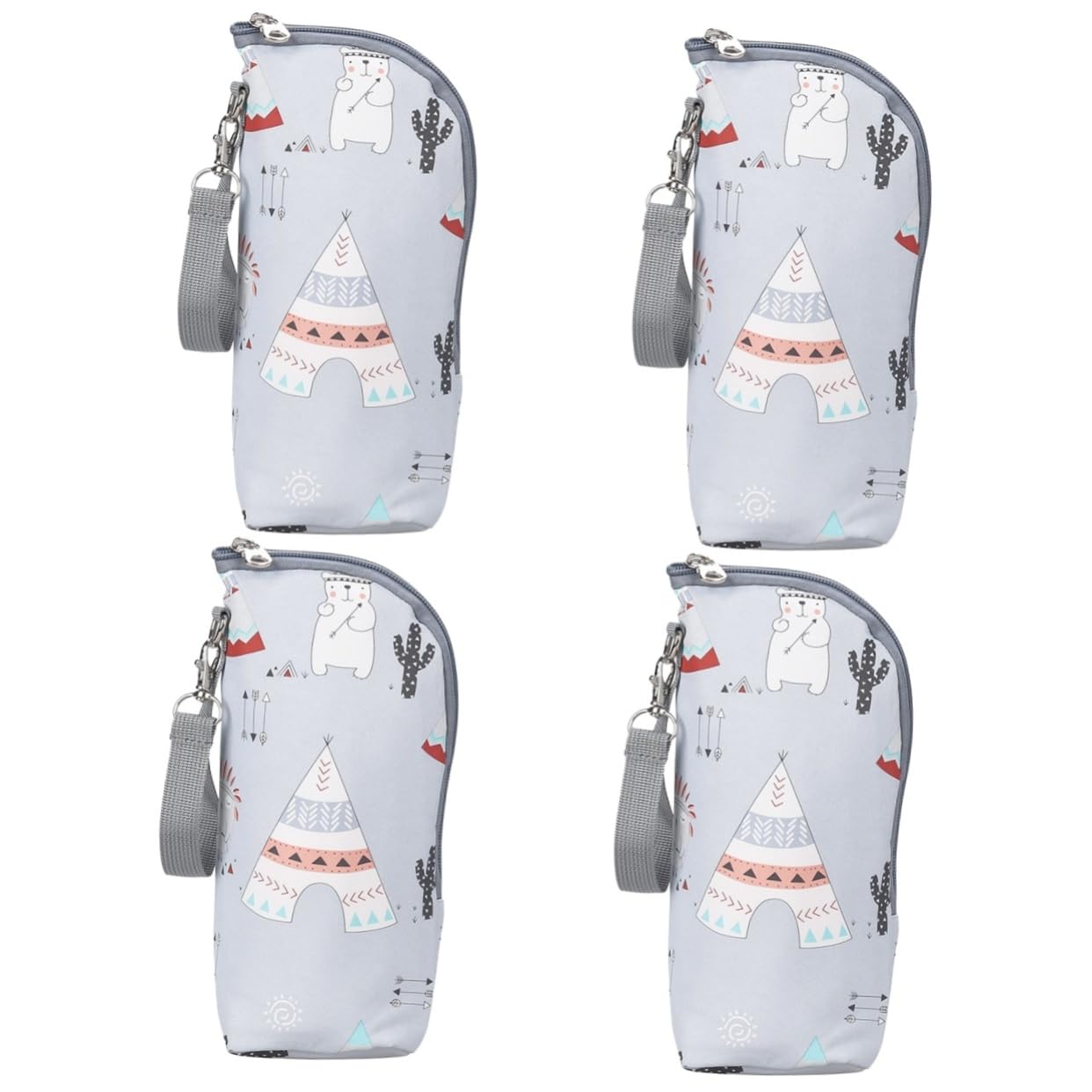 Toyvian 4pezzi Borsa Termica Per Bottiglie Di Latte Con Design Cerniera Accessorio Portatile Per Passeggini Isolamento Efficiente Per Ragazzo Ragazza Adatta Maggior Delle Bottiglie Sul