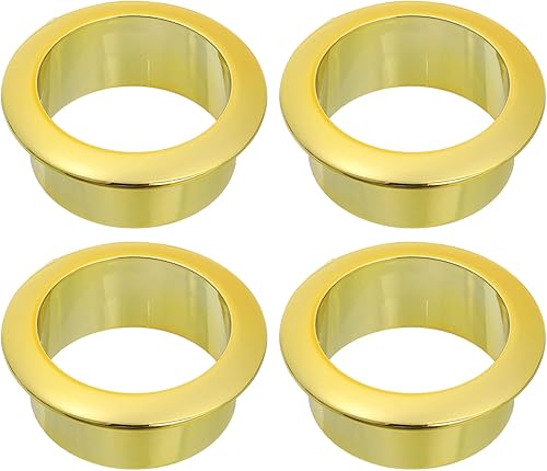 uxcell 4 ojales de escritorio de nailon de 1.38 pulgadas (1.378 in), cubierta de agujero para cable de plástico, organizador de cables para gabinete