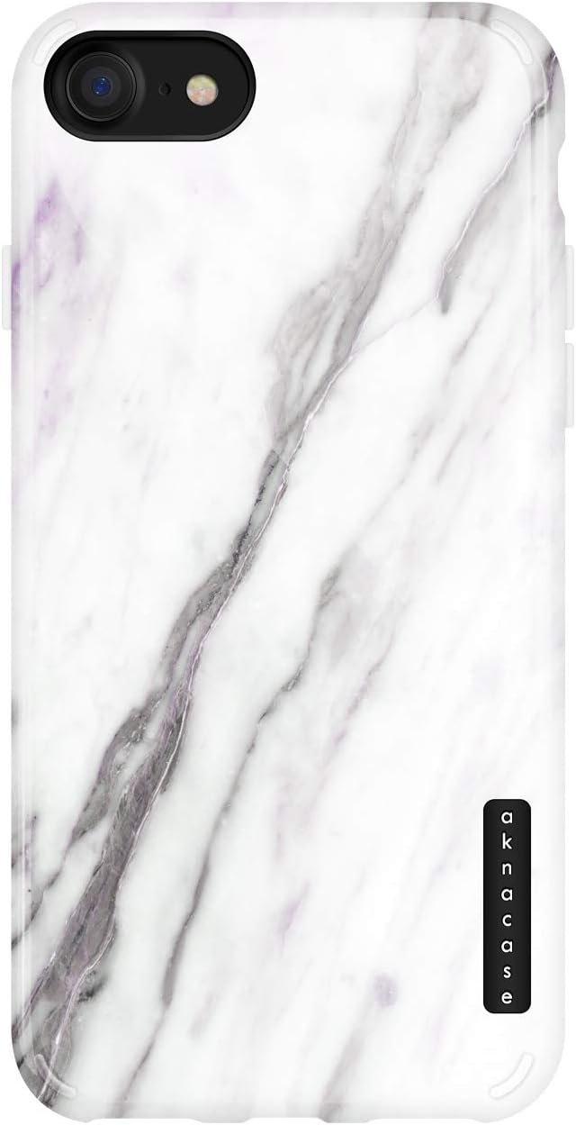 iPhone SE 2022 & iPhone SE 2020 & iPhone 8 & iPhone 7 Case Marble, Akna Sili-Tastic Series High Impact Silicon Cover with Full HD Graphics (Design 661-U.S)