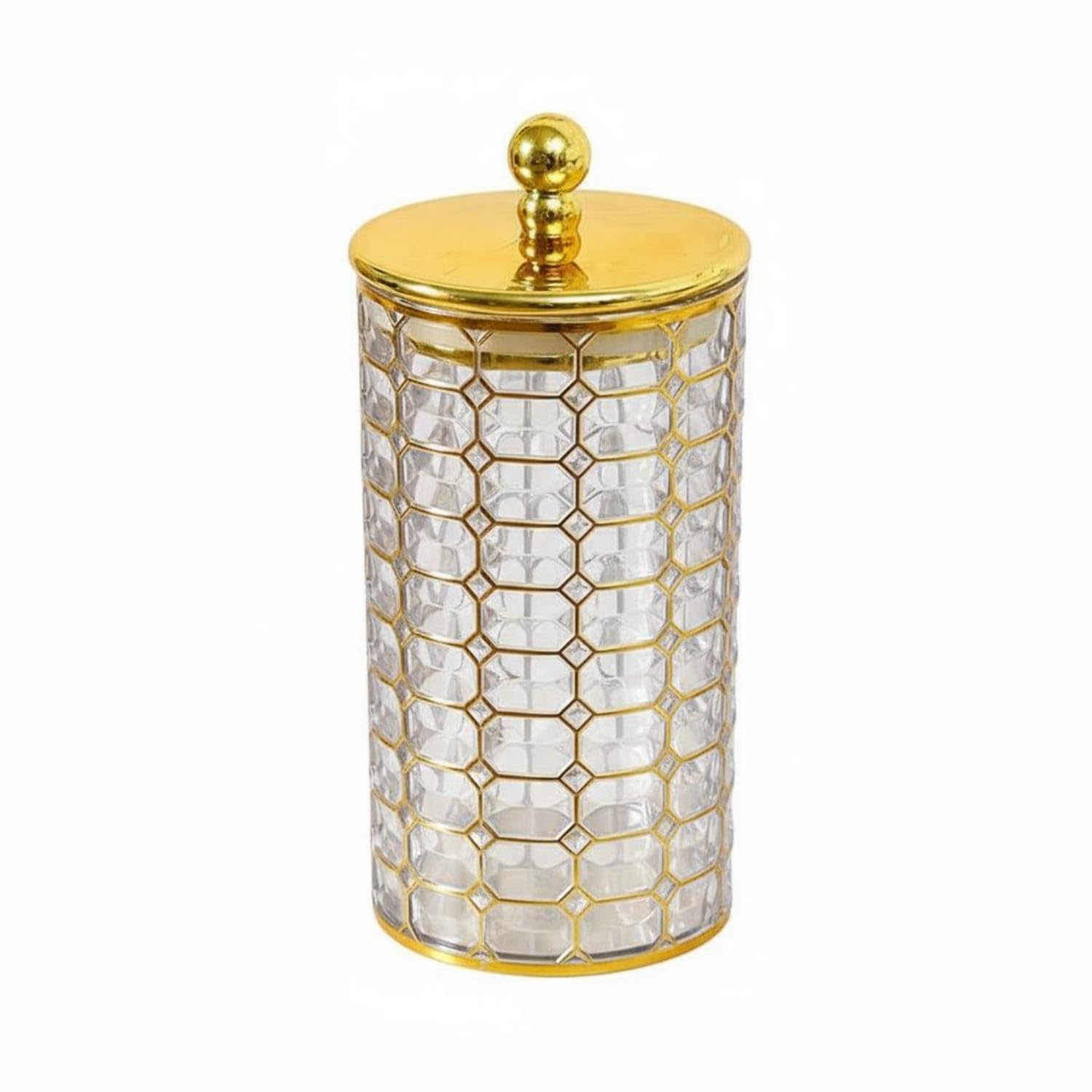 Moisture-Proof Lidded Kitchen Container Airtight Seal Pantry Jar Dustproof Kitchen Canister Set Long-Lasting for Refrigerator, Desktop, Gold A379-1 L-image-13