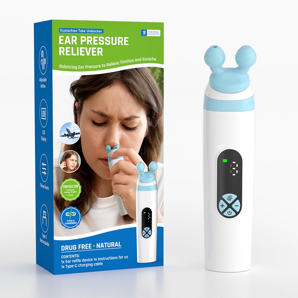 Eustachian Tube Ear Pressure Relief Device Unclog Ears Balance Pressure Relieve Tinnitus Ear Care for Travel Diving Swimming