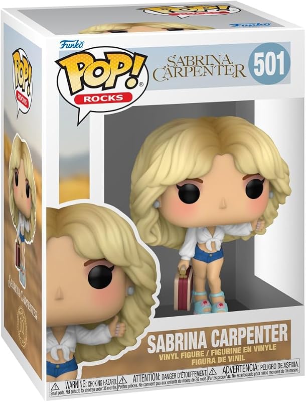 POP! Rocks: Sabrina Carpenter - Manchild | Official Merch - Collectable Vinyl Figurine for Shelf Display - Birthday Gift Idea for Fans and Collectors