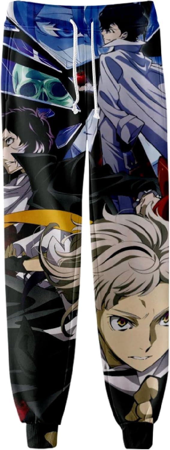 ISaikoy Anime Bungo Stray Dogs Pants Atsushi Nakajima Trousers Gym Joggers Drawstring Sweatpants
