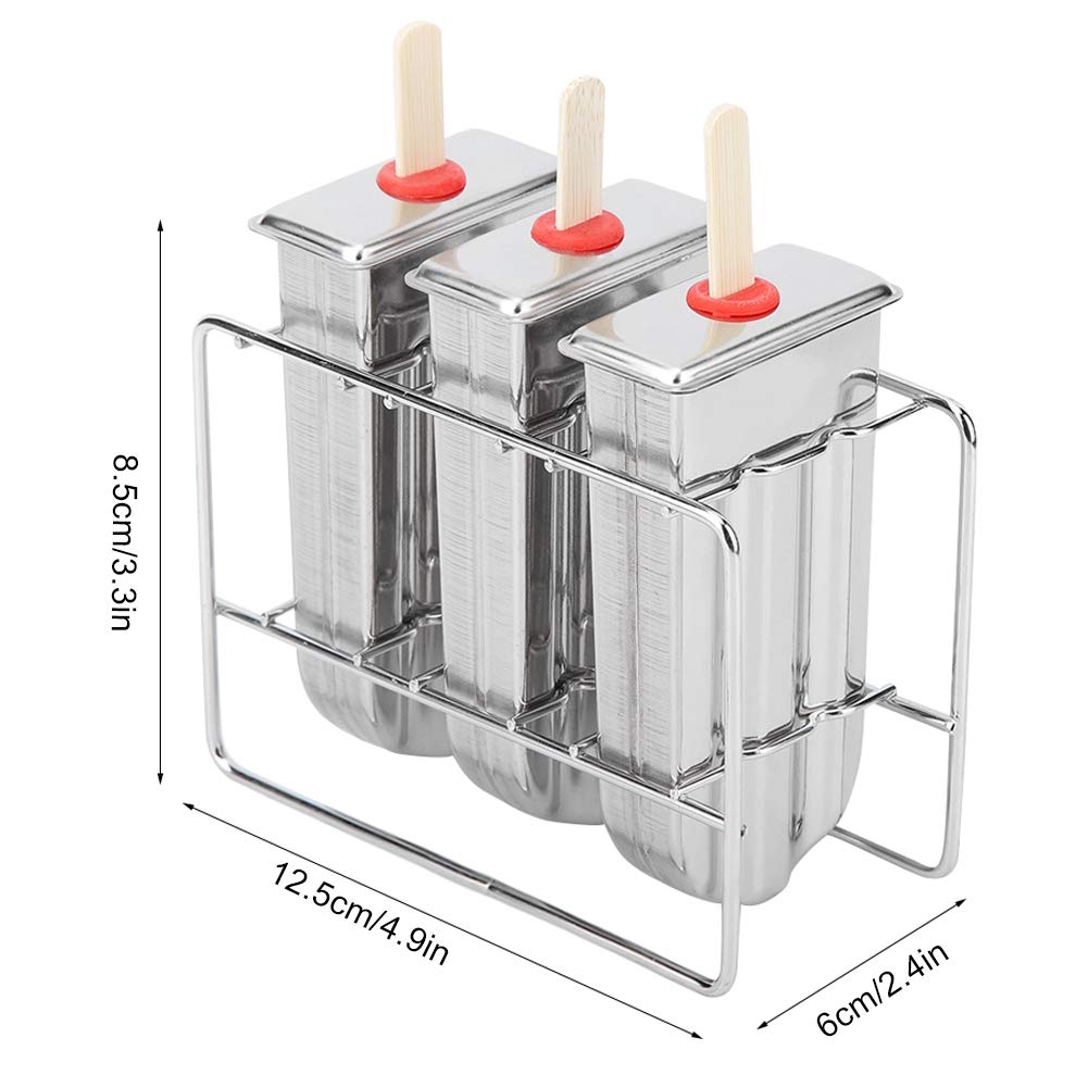 Fdit set 3PCS 304 Stainless Steel Round Ice Cream Ice Cream Maker