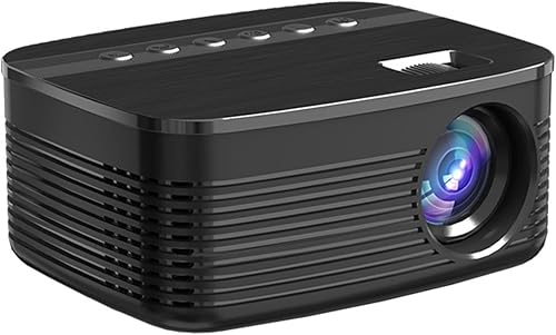 Mini proyector de película, pantalla de 20 a 100 pulgadas, proyector portátil 1080P compatible con USB, portátil, teléfono, altavoz integrado,