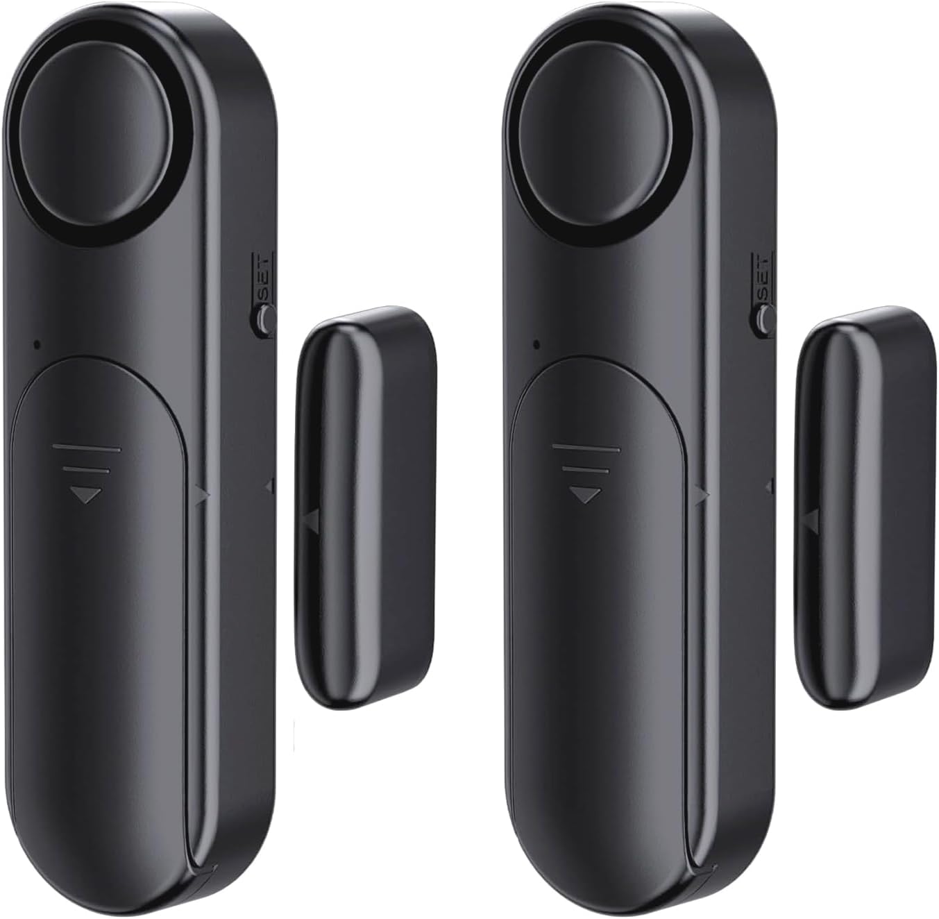 Window and Door Alarm When Opened (2 Pack) for Kids Safety/Home Security, Sliding Front Door Opening Sensor Alarms for Dementia, 120dB Burglar Alert, Ideal for Business, Garage, Apartment,House, Black