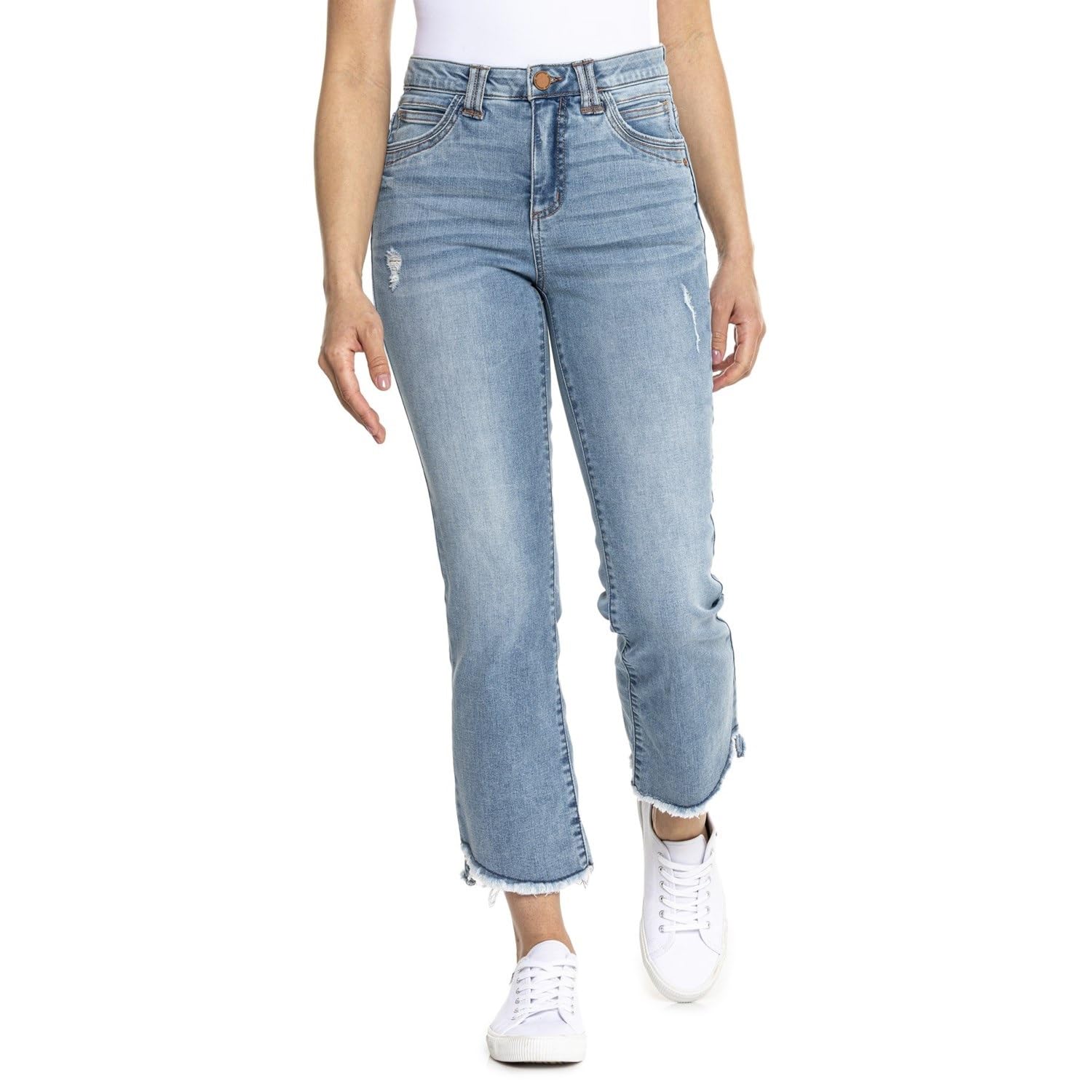 Democracy Itty Bitty More Uncut Corduroy Pants Cropped Light Blue Vintage 12