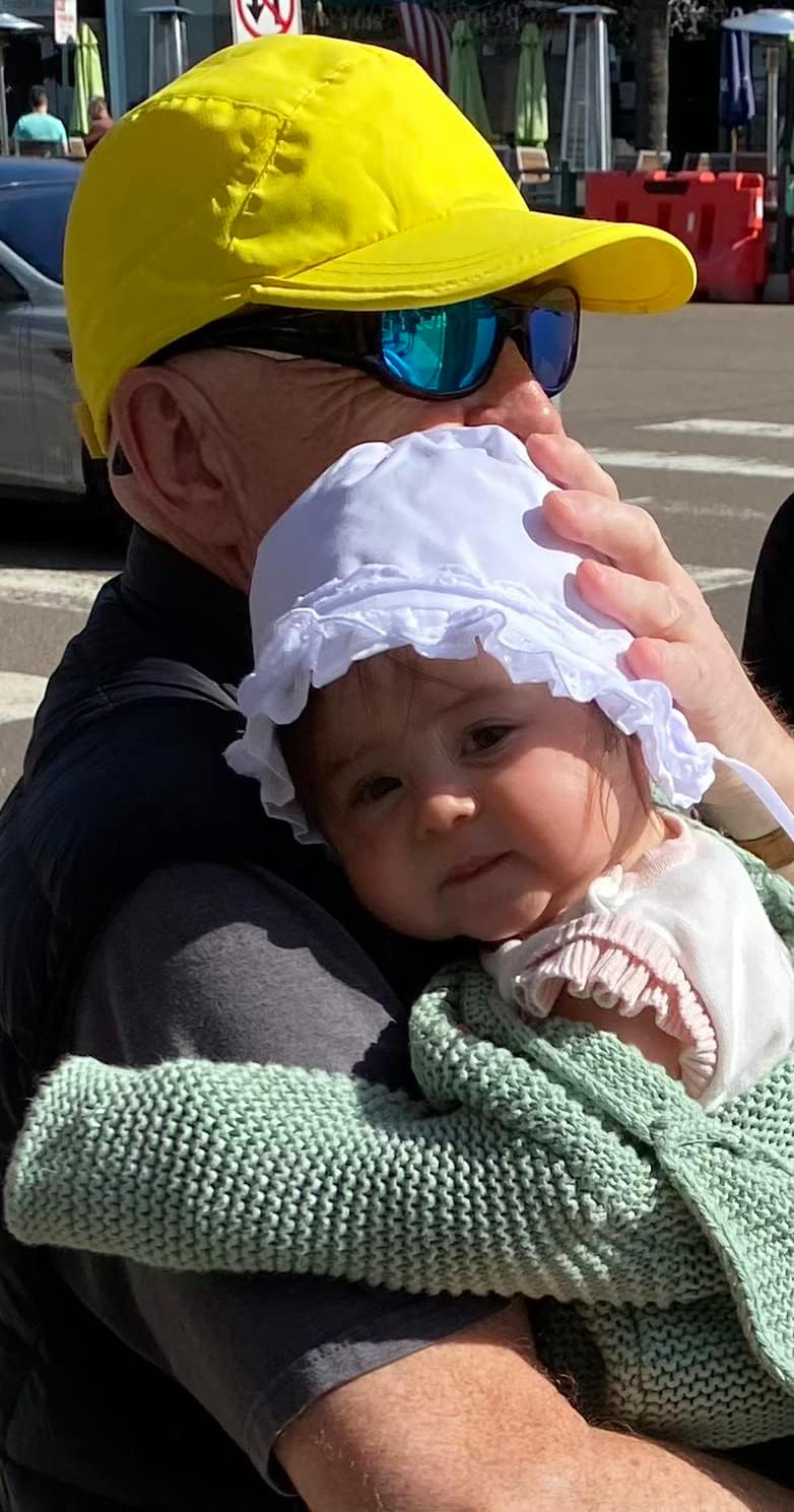 N'Ice Caps Baby Girls Bonnet White Lace Newborn Infant Toddler Sun Hat Special Occasion - Image 4