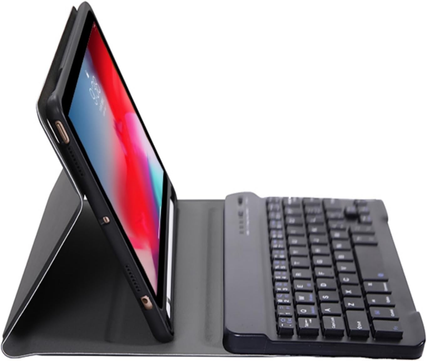 iPad Keyboard Case for iPad mini 2 3 4 5 with Detachable Keyboard and Pen Holder, Slim Smart Auto Sleep/Wake Cover Case (Black)