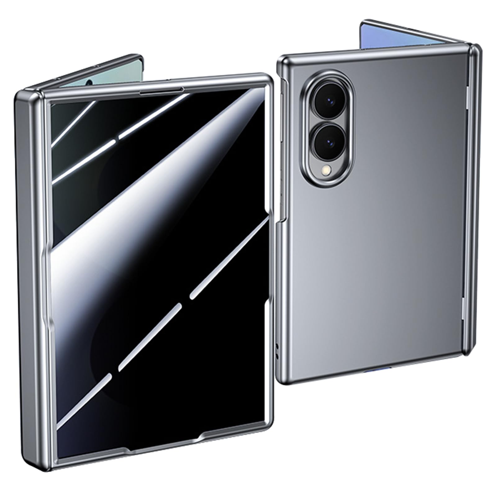 Custodia Satinata For Samsung Galaxy Z Fold 8 Ultra/Fold8, Protezione For La Privacy Custodia Ultra Sottile Con Cerniera Protezione Antiurto Cover Leggera(Gray,Fold 8)