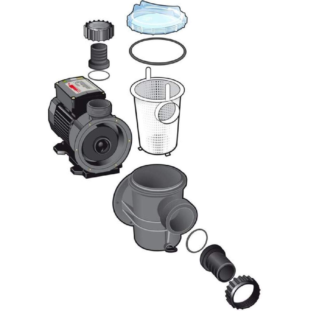 Ubbink Bomba de piscina 6 accesorios de manguera 5400 l/h Bomba de filtración