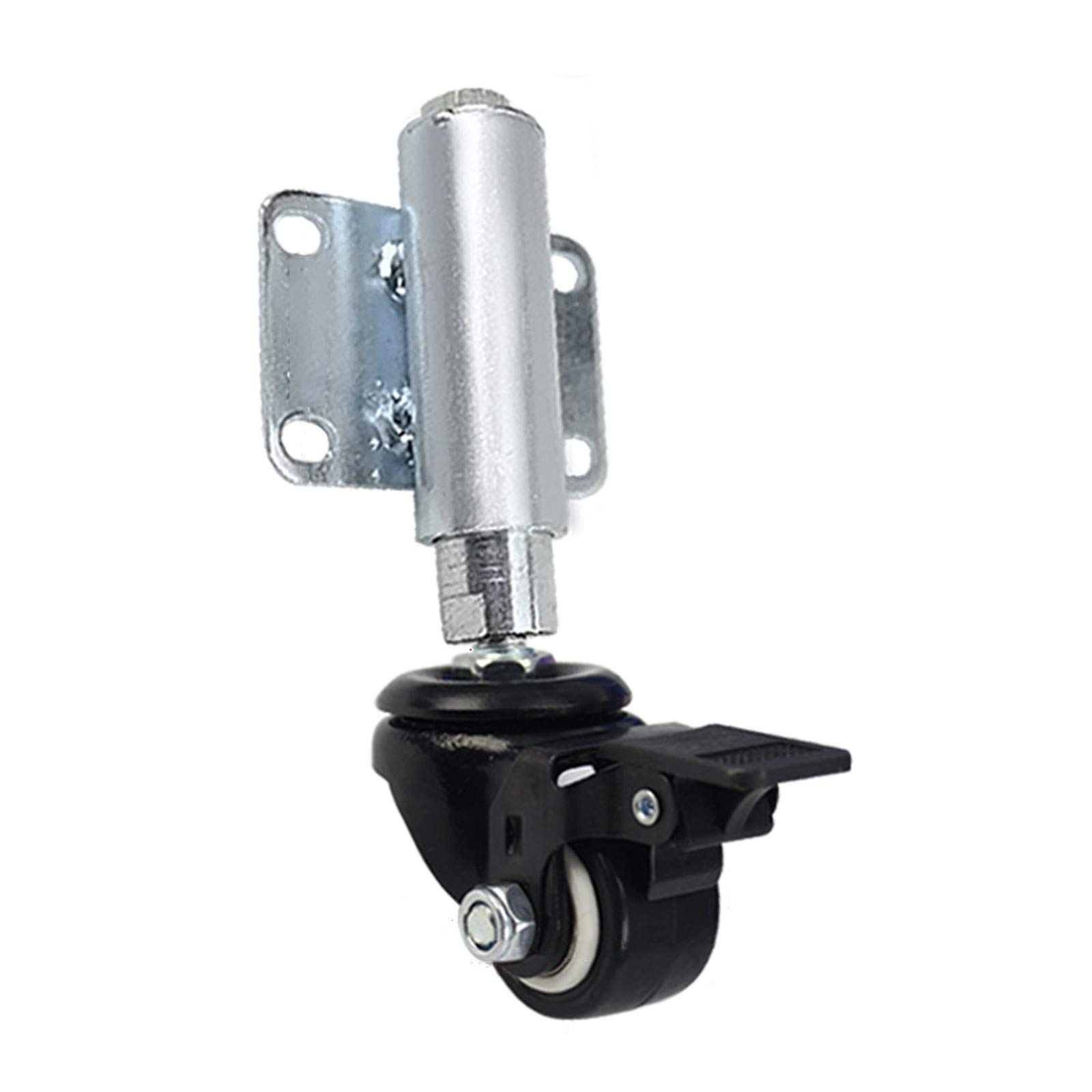 GBRJUYF Heavy Duty Spring Loaded Swivel Caster Wheels, 30mm Diameter, 50kg Load Capacity, Ideal for Furniture, Gate, and Trolley Applications - Durable & Versatile