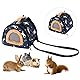 ZYYRSS Kleine Tiere Tragetasche, Ratten Zucker Gleiter Kleine Meerschweinchen Ratte Chinchillas Hamster Igel Tragetasche Tasche für Outdoor Reisen, Atmungsaktive hängende Tragetasche (Dunkel Blau)