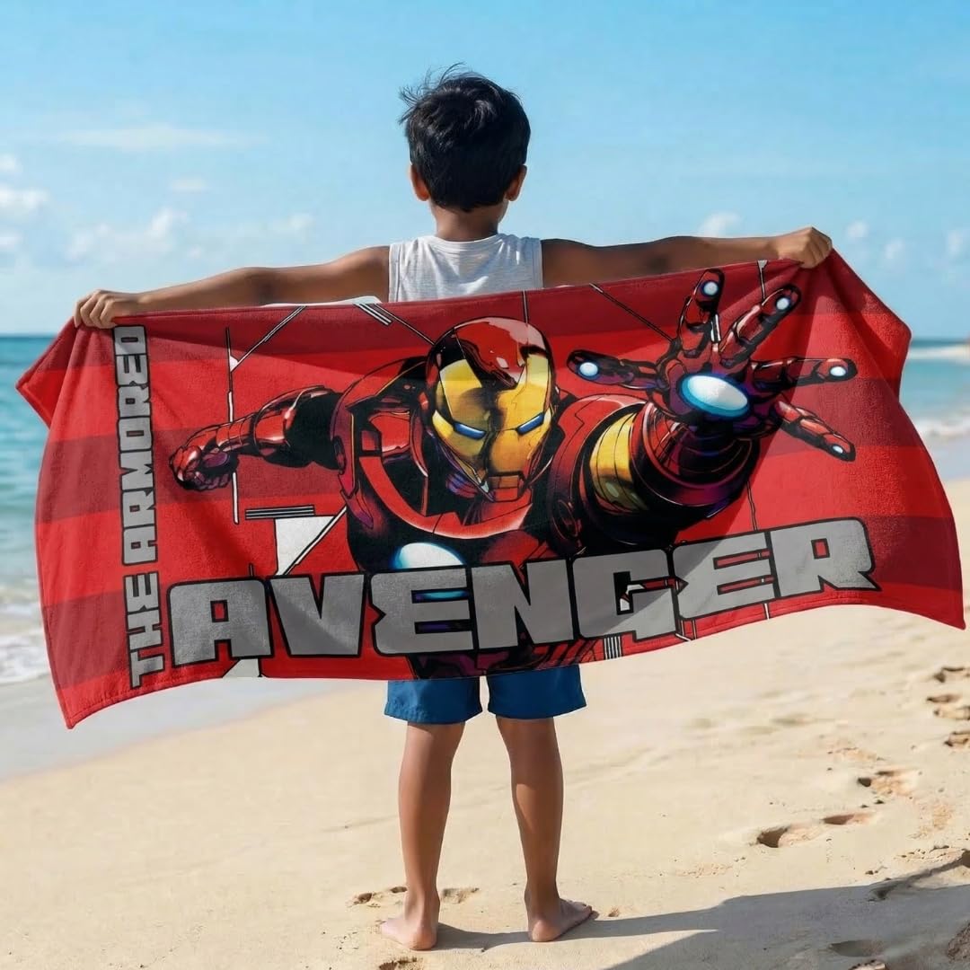 Marvel Spiderman Kids Bath Towel - Blue -14