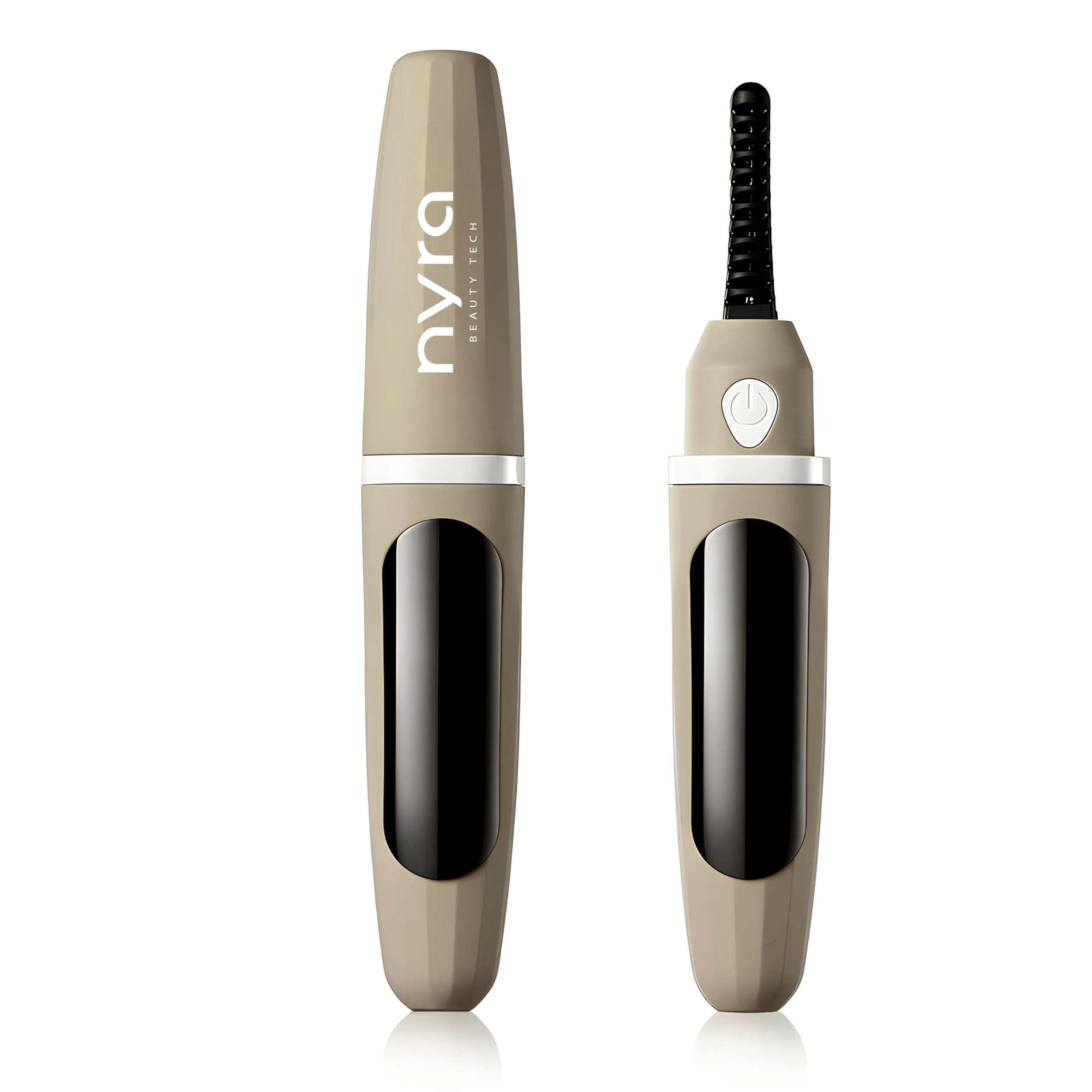 Nyra Rizador de Pestañas por Calor Eléctrico – 3 Niveles de Temperatura (65°C/85°C/95°C) – Recargable por USB, Portátil, Batería 150mAh, Rizado Duradero y Natural en Segundos