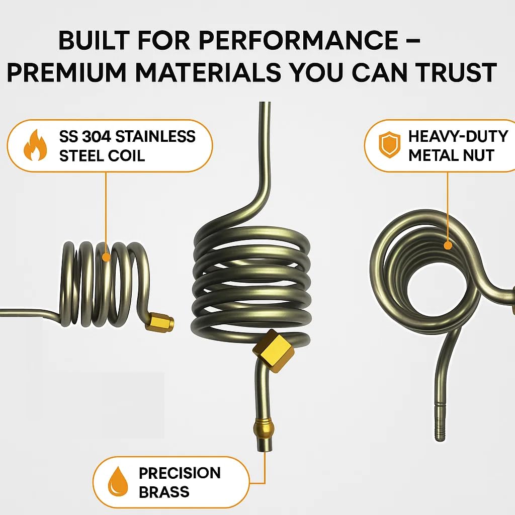 SHoRI SS 304 Fogging Machine Coil Set with Nut & Brass | High Heat Resistant Coil for Mini Thermal Fogger | Compatible with All Mini Gas Fogging Machines | Heavy Duty Use - Image 6 thumbnail