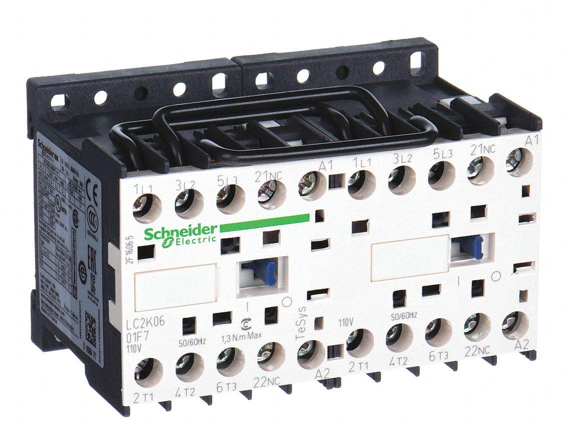 SCHNEIDER ELECTRIC Reversing Contactor 575-Vac 6A Iec LC2K0601G7 Ac Drive 1 Hp 480V 3 Phase