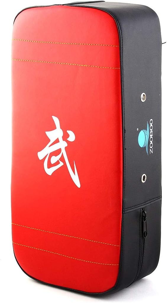 Karate Boxing Chinese Character Printed Punching Target Focus Pads Thai Strike Kick Pair Red (id: db6 e78 6ff 373 030