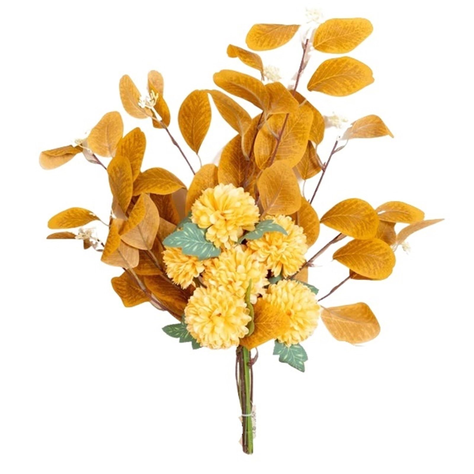 Artificial Flower Branches Artificial Flower Silk Chrysanthemum Leaf Home Vase Decoration Bouquet Wedding Arrangement Plants(Color7)