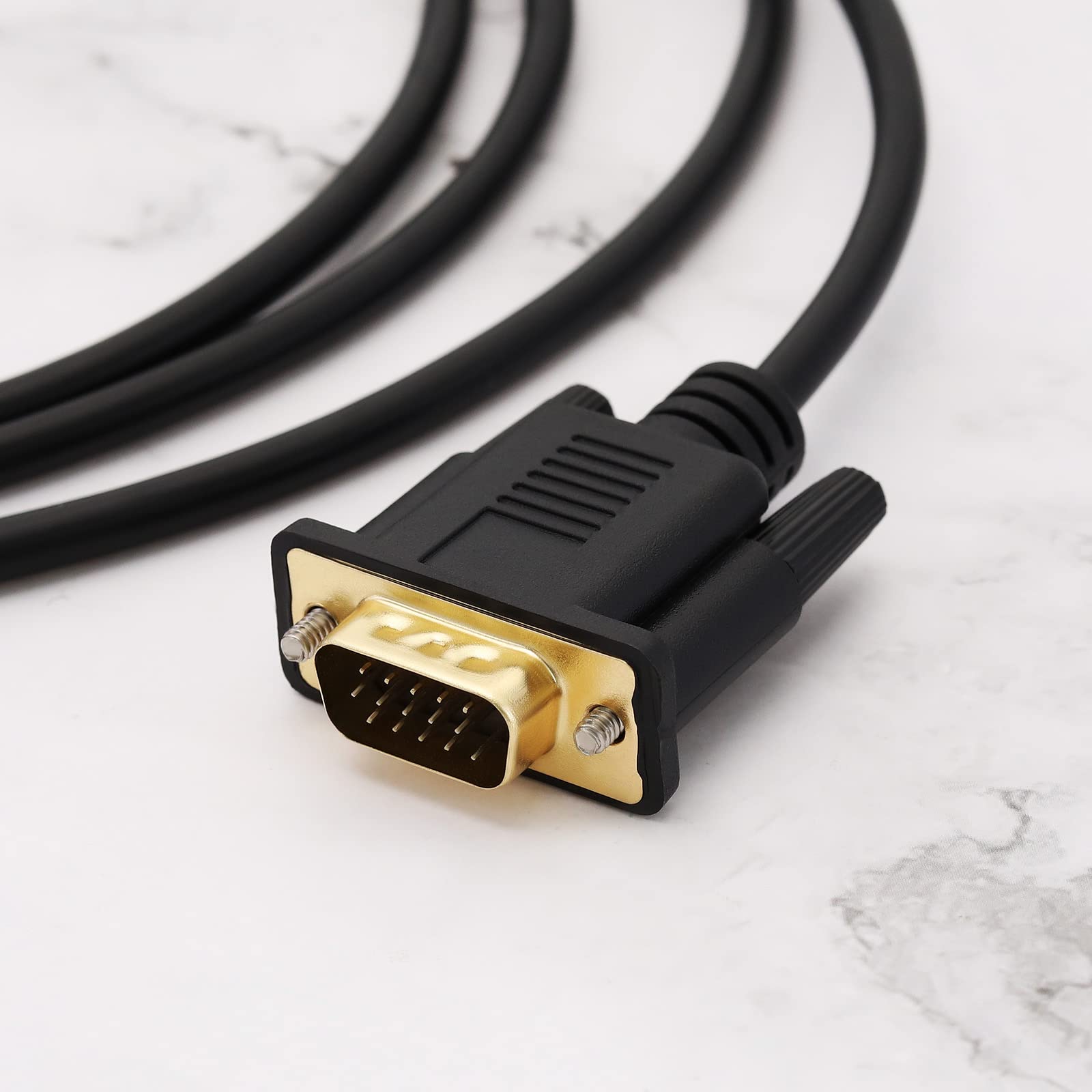 Cavo da USB-C a VGA USB di tipo C a VGA, cavo di prolunga da 1080P per computer, desktop, laptop, monitor, TV, apparecchiature ad alta risoluzione, 6 piedi