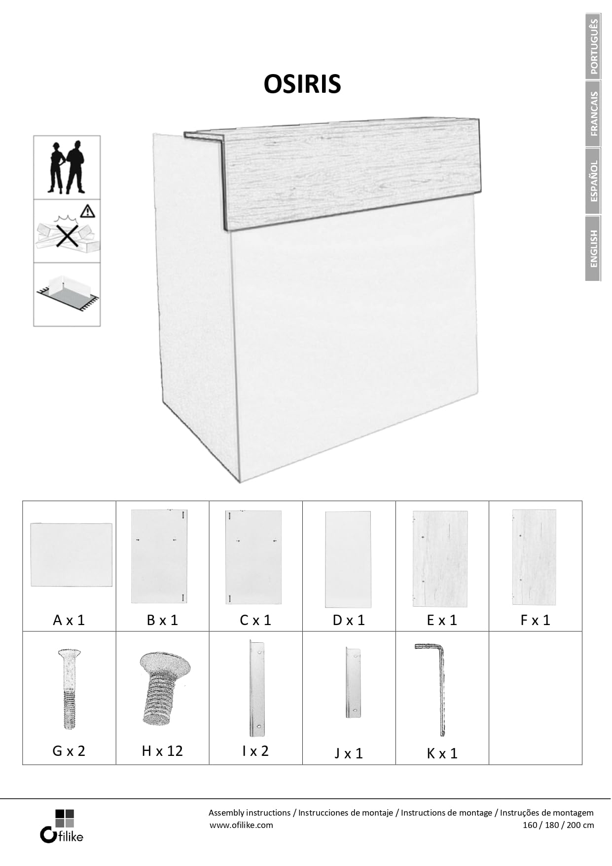Mostrador Osiris Basic. Mostrador de Recepción para Oficina, Tienda, Clínica. Fácil Montaje (160cm Ancho, Roble)