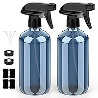 Vista 9 de Botella de spray de vidrio, juego de botellas de vidrio ámbar y accesorios recargables para plantas, limpiadores de ventanas, aromaterapia
