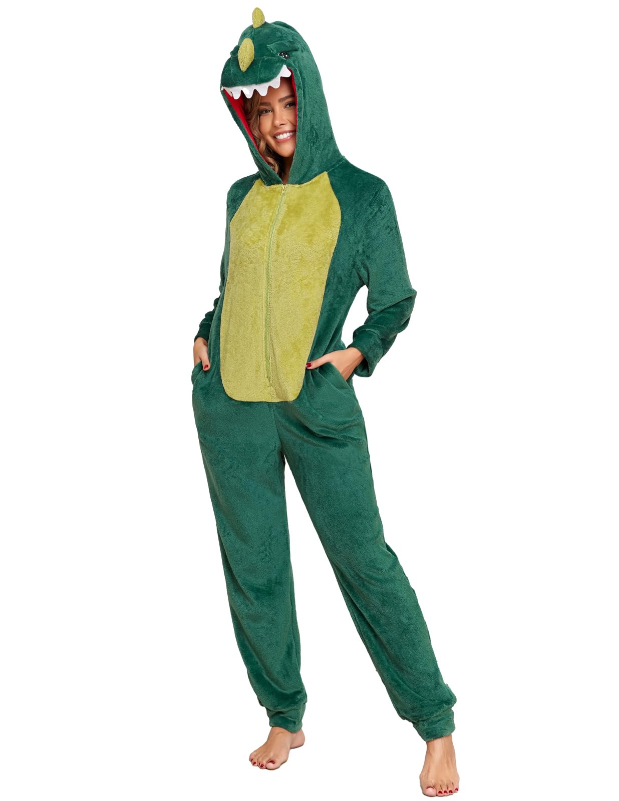 Veseacky Family Christmas Pajamas Matching Sets Adult Onesie Zipper Hooded Footed One-Piece Pjs Jumpsuits