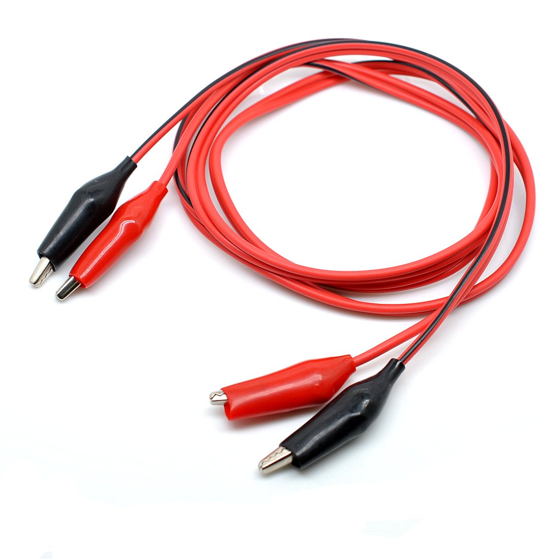 10 Cavetti Con Clip A Coccodrillo Per Test Elettrici, Lunghezza 40 Cm, Made In China