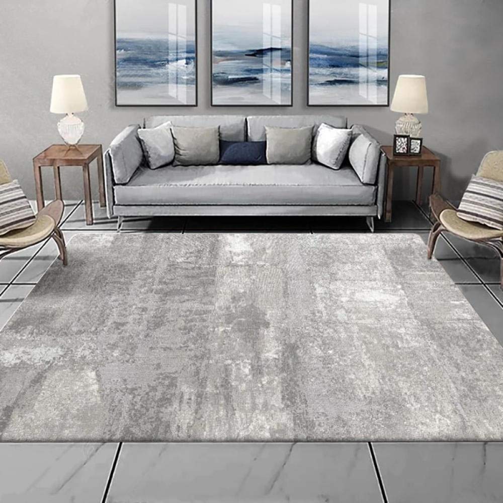 Home Modern Area Rug Extra Large Rectangular Rugs dic grind white and old gray white abstract ink for Living Room Bedroom Kitchen Carpet 80X160CM